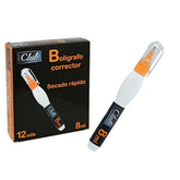 BOLIGRAFO CORRECTOR OFFICE CLUB 8ML 870 | 12 UNIDADES | (INGRAF)
